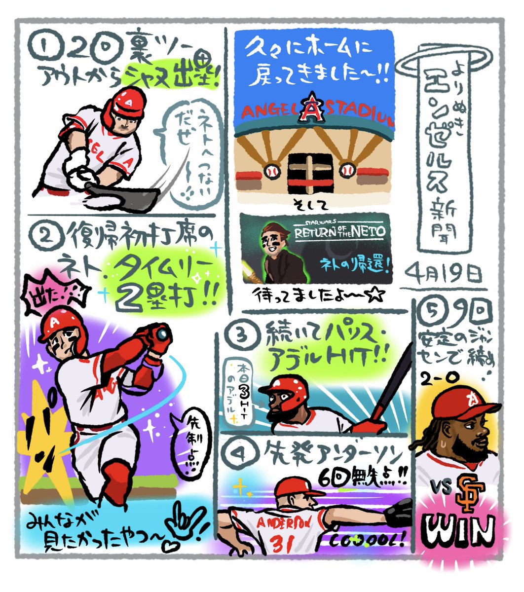 yorinuki_angels's tweet photo. ANGELS WIN!!!!!✨✨✨✨
welcome back!Neto!!!🤩
#RepTheHalo 
久しぶりに満喫🥳ウレスイ〜 https://t.co/mOyNvKjDEN