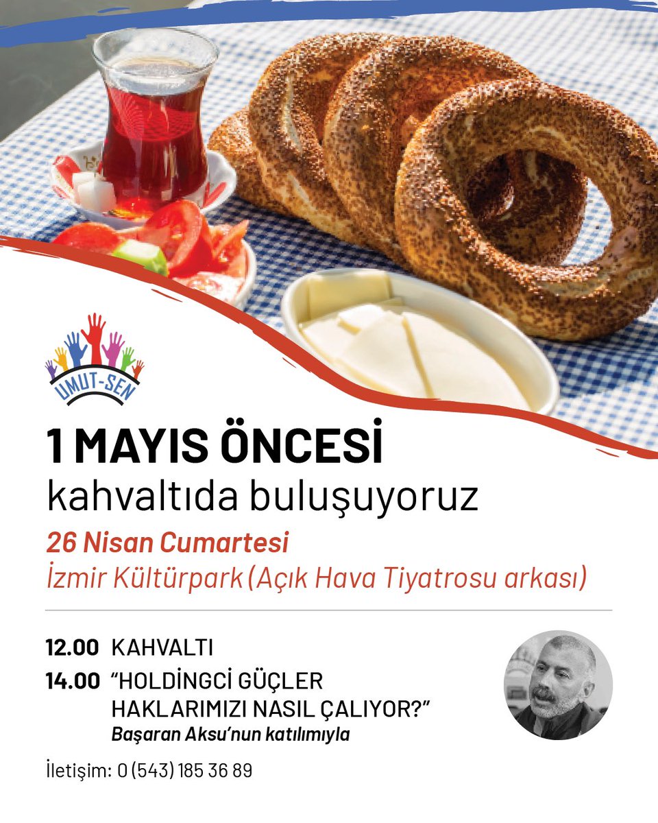 Geleneksel 1 Mayıs pikniğimizde buluşuyoruz! 🌸

26 Nisan’da, geleneksel 1 Mayıs pikniğimizde buluşacak, ardından Koordinatörümüz Başaran Aksu’nun katılımı ile panelimizi gerçekleştireceğiz.

Herkesi bekliyoruz! 

Yaşasın 1 Mayıs! 

#1M25