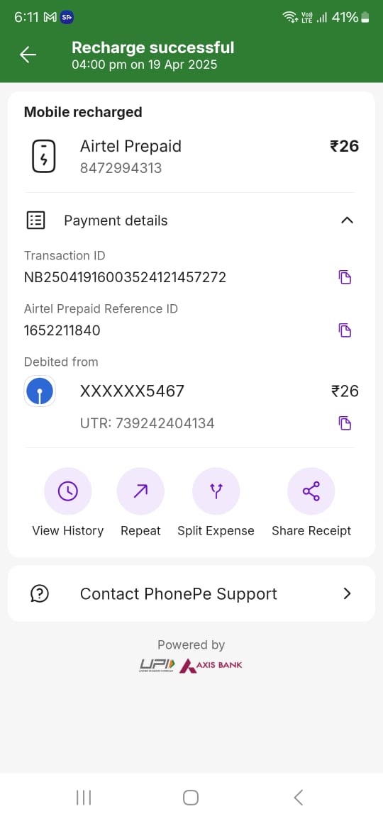fearless_iqbal's tweet photo. @airtelindia Recently i purchased top up Recharge of Rs26 Balance debated from my account but Reacharge is not showing..?  
WTF ..? @bhartiairtelfdn https://t.co/MG5w7B5IgY
