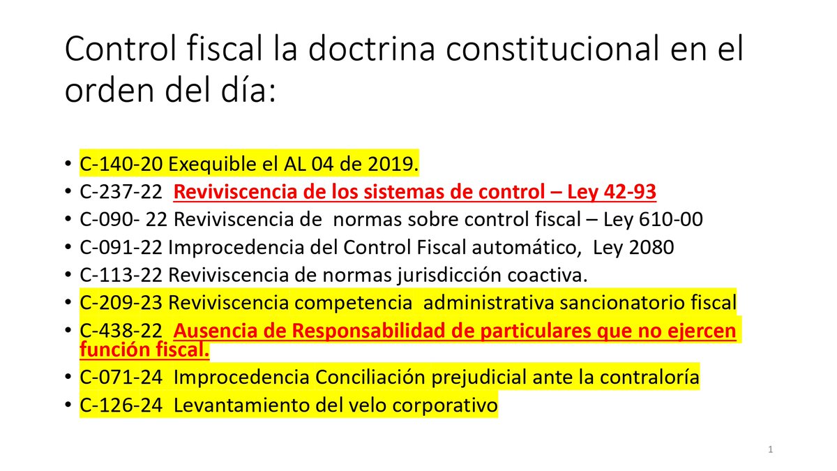 carlosateho's tweet photo. CONTROL FISCAL. Una ayuda básica, para los estudiosos del control fiscal o para los que necesitamos estar al día en el tema. – Inexplicable que el Congreso no se haya puesto en la tarea de adecuar el régimen legal del CONTROL FISCAL a los contenidos del Acto Legislativo 04 de 2019 y de la doctrina constitucional. @CGR @CGR_Colombia @ContraloriaAnt @ContraloriaBta @ContraloriaBta @CGManizales @AuditoriaGen