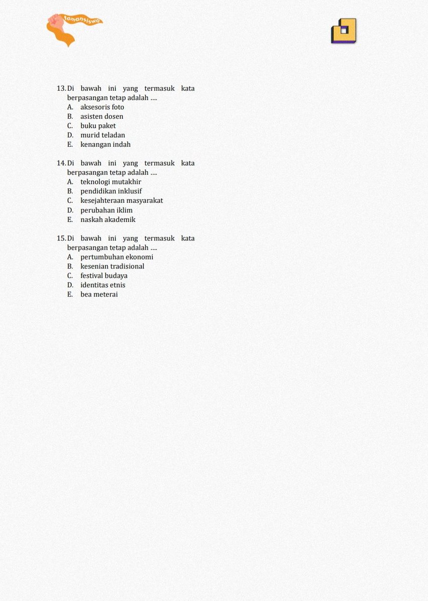 —kata berpasangan tetap

! latihan soal utbk snbt