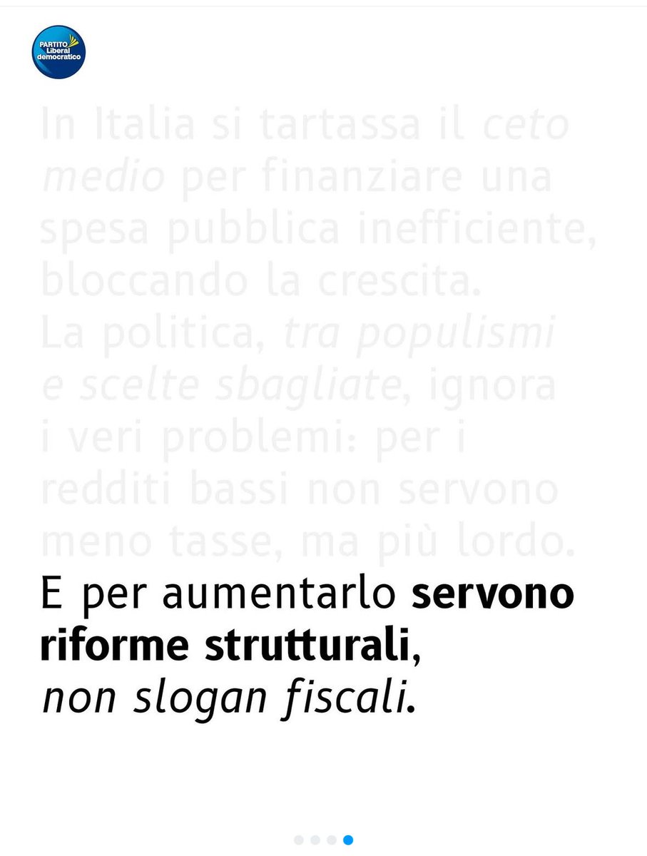 Primo punto della campagna elettorale del <a href="/Partito_Libdem/">Partito Liberaldemocratico</a> per le elezioni politiche del 2027: mettere fine a questa profonda ingiustizia per il ceto medio italiano.

Il punto oltre il quale il fisco si prende quasi la metà dei tuoi incrementi di reddito in Italia è a circa 2.500