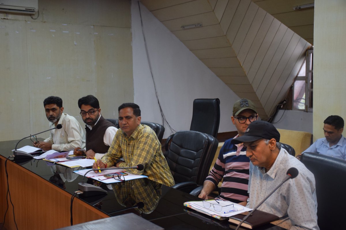 Information & PR, Poonch (@dicpoonch) on Twitter photo The Deputy Commissioner Vikas Kundal chaired a meeting today to review the implementation and achievements of the Holistic Agriculture Development Programme (HADP) in Poonch district.
<a href="/Divcomjammu/">Divisional Commissioner Jammu</a> <a href="/diprjk/">Information & PR, J&K</a> <a href="/Agriprodnjk/">Agriculture Production Department JK</a> The Deputy Commissioner Vikas Kundal chaired a meeting today to review the implementation and achievements of the Holistic Agriculture Development Programme (HADP) in Poonch district.
<a href="/Divcomjammu/">Divisional Commissioner Jammu</a> <a href="/diprjk/">Information & PR, J&K</a> <a href="/Agriprodnjk/">Agriculture Production Department JK</a>