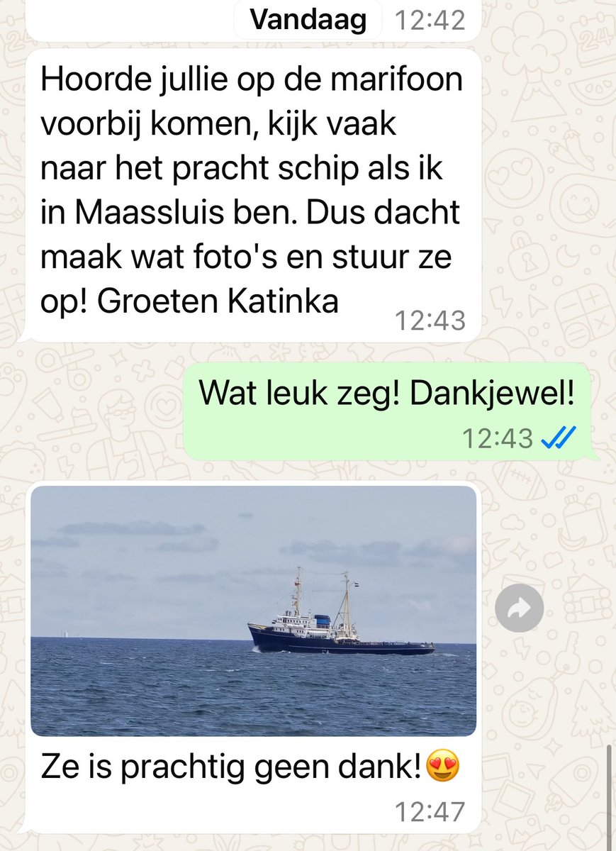 Ik ken geen Katinka maar zij kent ons wel.

Zo leuk, spontane fans van <a href="/elbe1959/">Zeesleper Elbe</a>