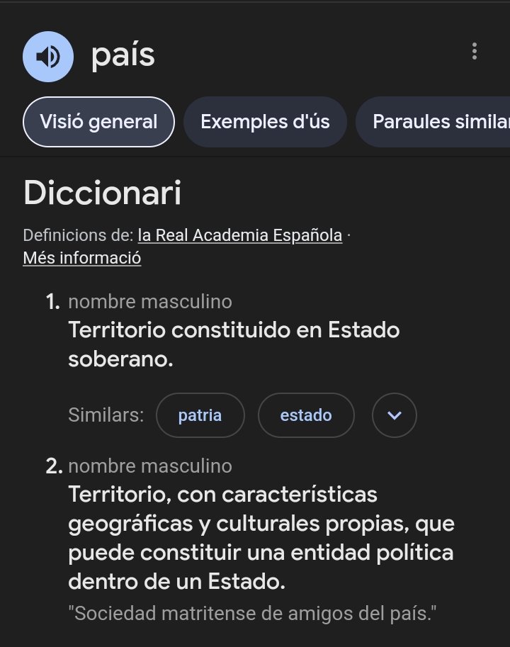 akyrazel's tweet photo. @trajanosegundo @Jordi47078855 @AFMarot vinga va, se que et costa i t'ho poso facilet, t'ho busco jo i en castellà, perquè ho entenguis, tu nomes has de llegir la segona definició https://t.co/ii5ytUIIvF