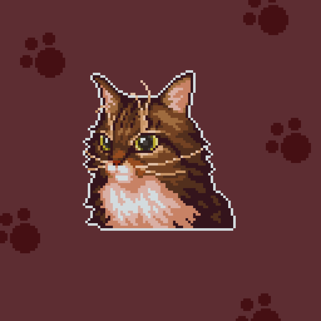 ten_ode's tweet photo. 飼っていた実家の猫ちゃんをドット化
#ドット絵 #pixelart https://t.co/SrO28o83RL