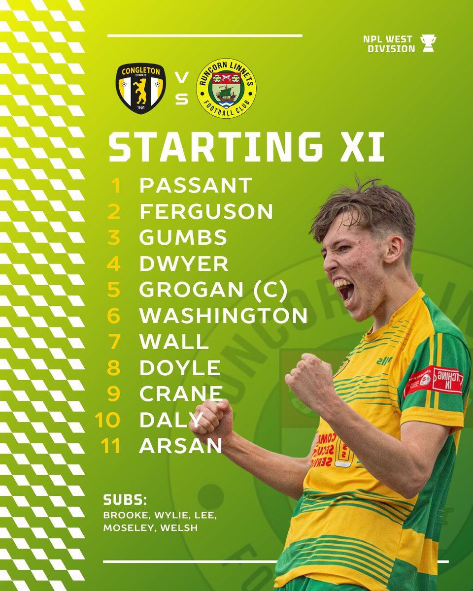 🟡🟢 | TEAM NEWS!

A couple of changes to the side that beat <a href="/AvroFC/">Avro FC</a> 1-0 at home last Saturday. Eden Gumbs comes in for Jay Lee and Lewis Doyle replaces Adam Moseley. 

<a href="/PitchingIn_/">Pitching In</a>