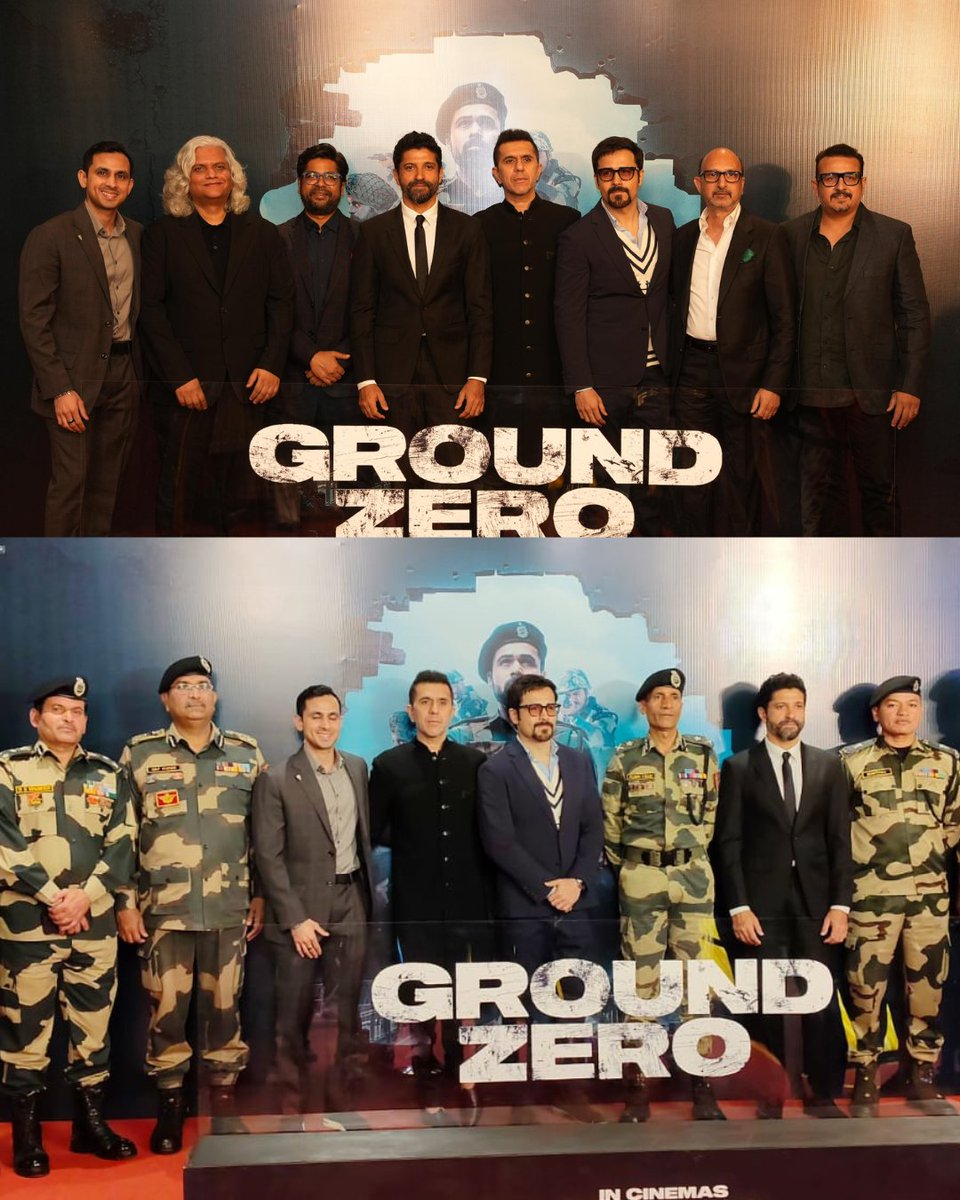 🎖️ “Without BSF, Ground Zero wouldn’t be possible.”
Emraan Hashmi gets real at Sgr premiere of #GroundZero, thanking BSF for their heroic support.
🎬 1st  #Bollywood film to premiere in #Kashmir in 38 yrs!
A salute to our border heroes 🇮🇳
#EmraanHashmi #FarhanAkhtar #BSF