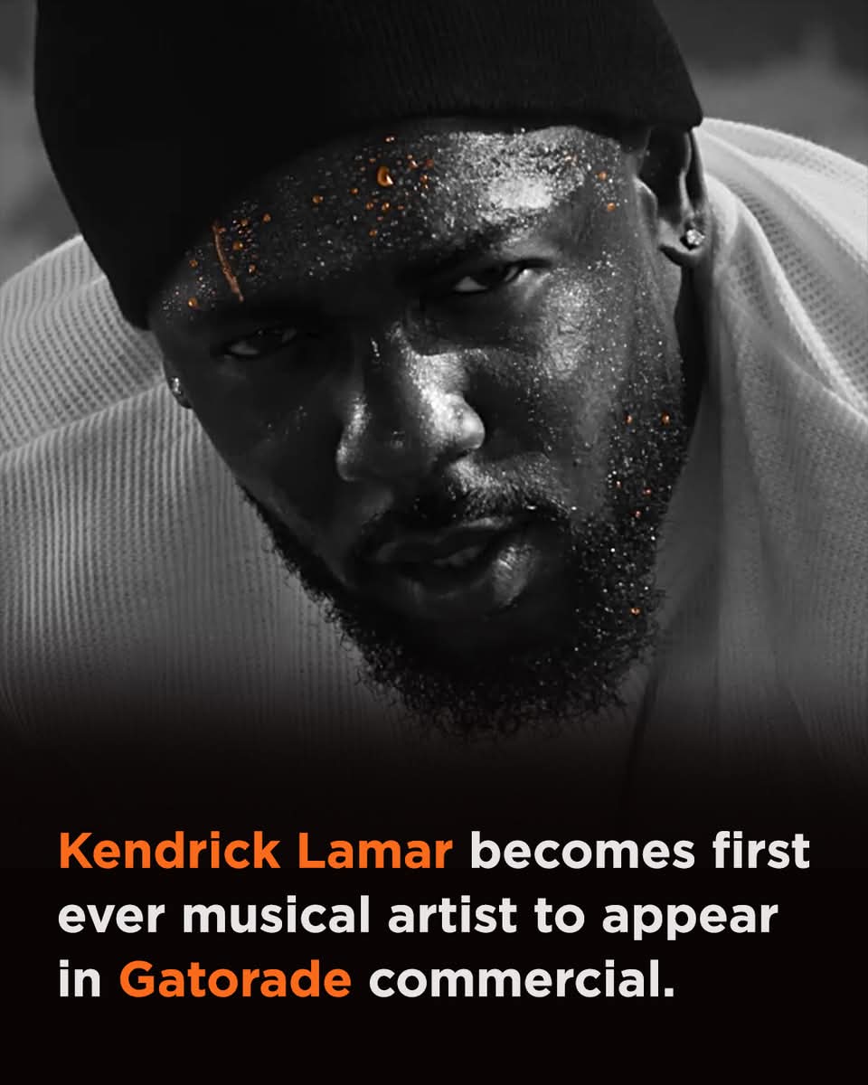 BigCeeJay's tweet photo. "Kendrick Lamar stars and narrates in a new Gatorade commercial, featuring his signature style and the playful track 'Peekaboo.'
Bing-bop—boom-boom—bop—bam!" https://t.co/HNi81LTHym