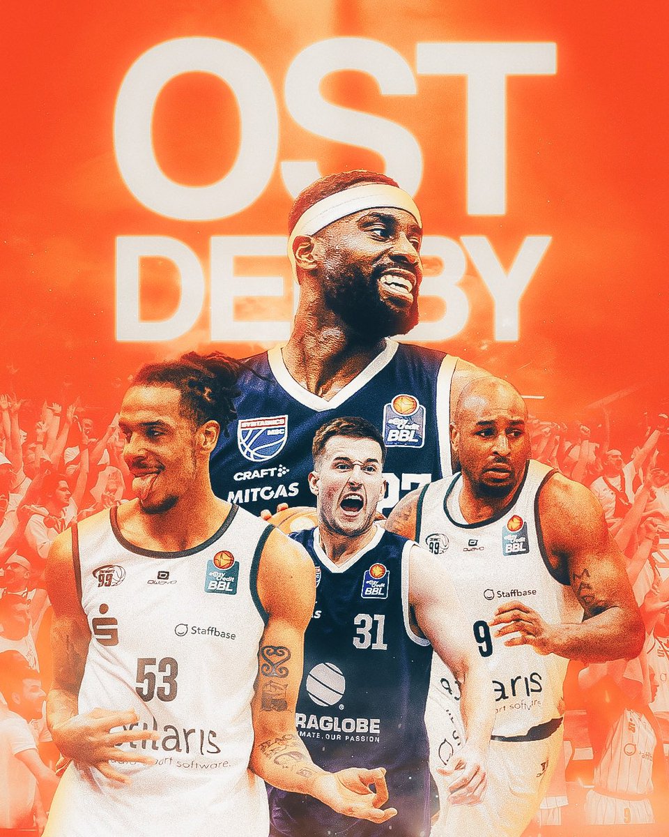 OSTDERBY 🧡

Wir treffen heute im Ostderby auf den SYNTAINICS MBC! 🔥

📍 Stadthalle Weißenfels
⌚️ 16:00
📺 Alle Spiele der @easycreditbbl Live und auf Abruf bei Dyn

(c) Ernesto Uhlmann &amp; Andreas Bez