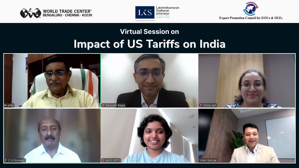 What do US #tariffs mean for Indian exporters?

In our webinar with @LKSAttorneys and <a href="/dgepces/">Export Promotion Council for EOUs & SEZs</a>, experts Devinder Bagia &amp; Disha Jain shared insights on US tariff policies under the Trump administration, China’s retaliation and emerging opportunities for #India.

#TradeTariffs