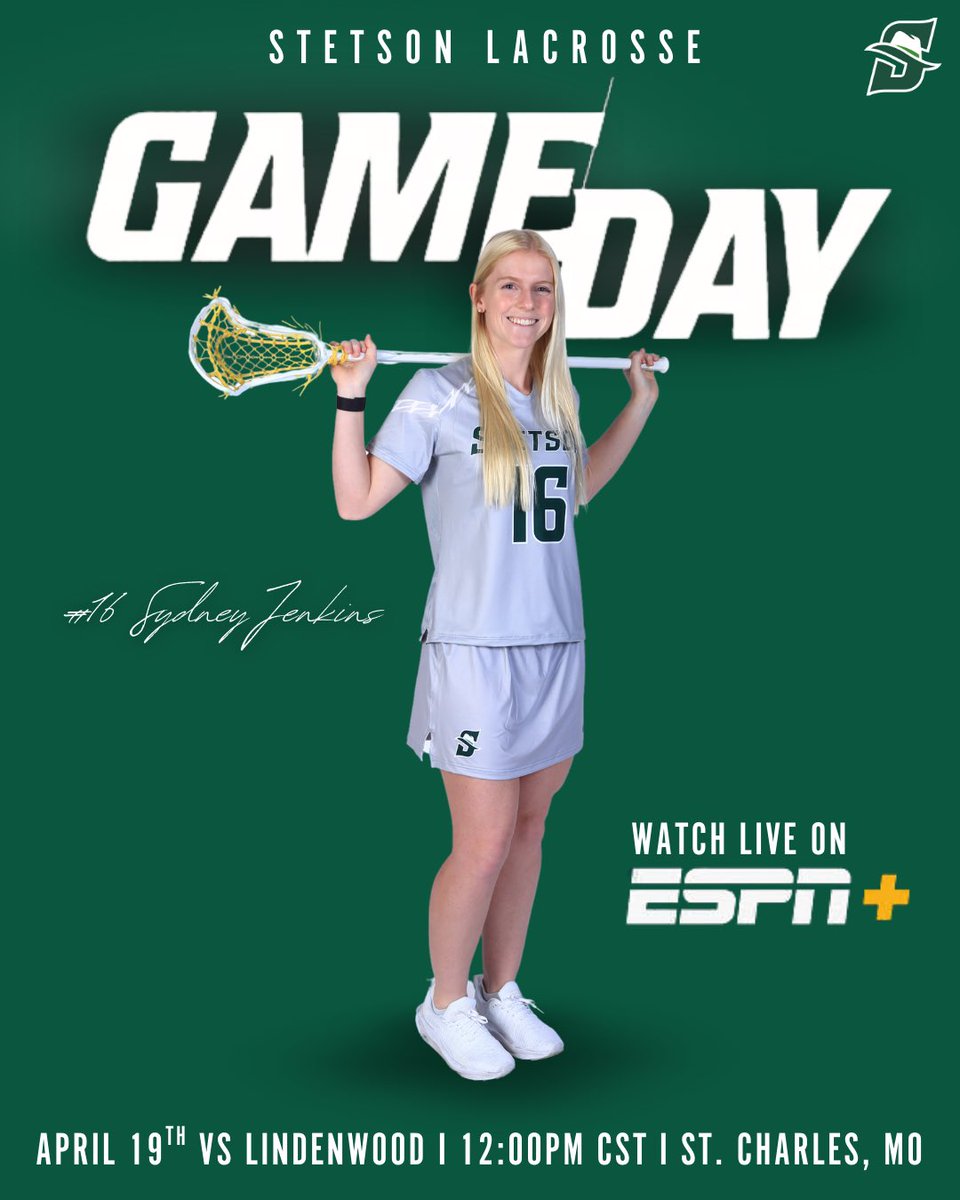 StetsonLacrosse's tweet image. ๐บ Watch on ESPN+
โฐ12:00PM CDT (1:00PM ET)
๐Go Hatters!
