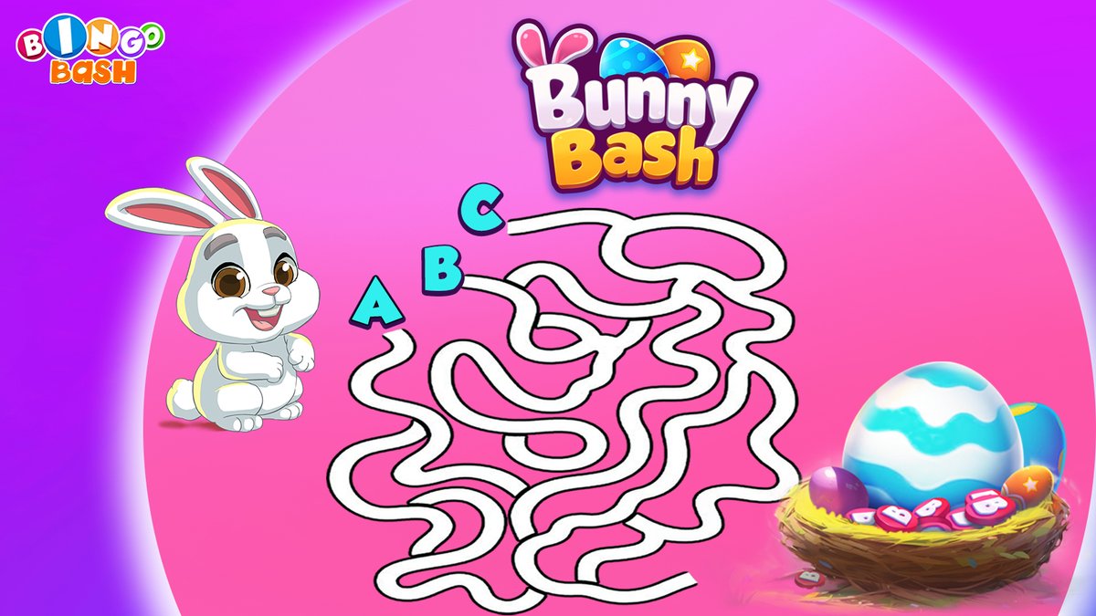 PlayBingoBash's tweet photo. 🎁 FREEBIE ALERT! 🐰 Help the Bunny find his way to the prize! 🥚💫
Which path leads to the Bunny Bash treasure—A, B, C, or D?
Comment your pick and grab a festive surprise FREEBIE▶️ https://t.co/VbqVVJRmTD
#BunnyBash #BingoBash #Easter https://t.co/GBP5cSqsCJ