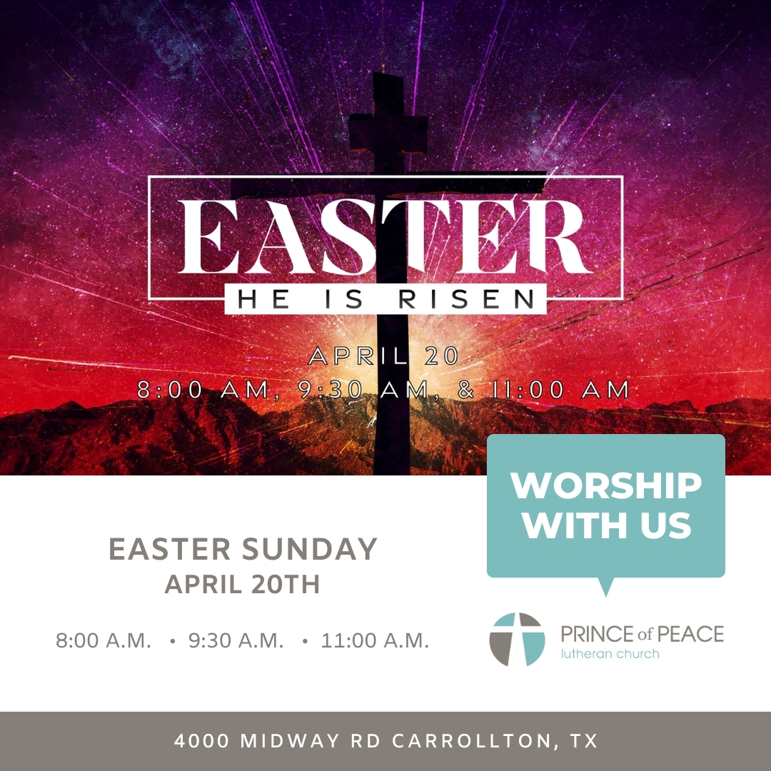 POPLCTX's tweet photo. No matter what life takes from us—our possessions, our security, or our earthly peace—it cannot take away the victory won for us. Join us tomorrow at 8am, 9:30am, and 11am for Easter Sunday to worship and proclaim: He is risen! He is risen indeed! Hallelujah!

#poplctx #HeIsRisen https://t.co/mze0OM35iW