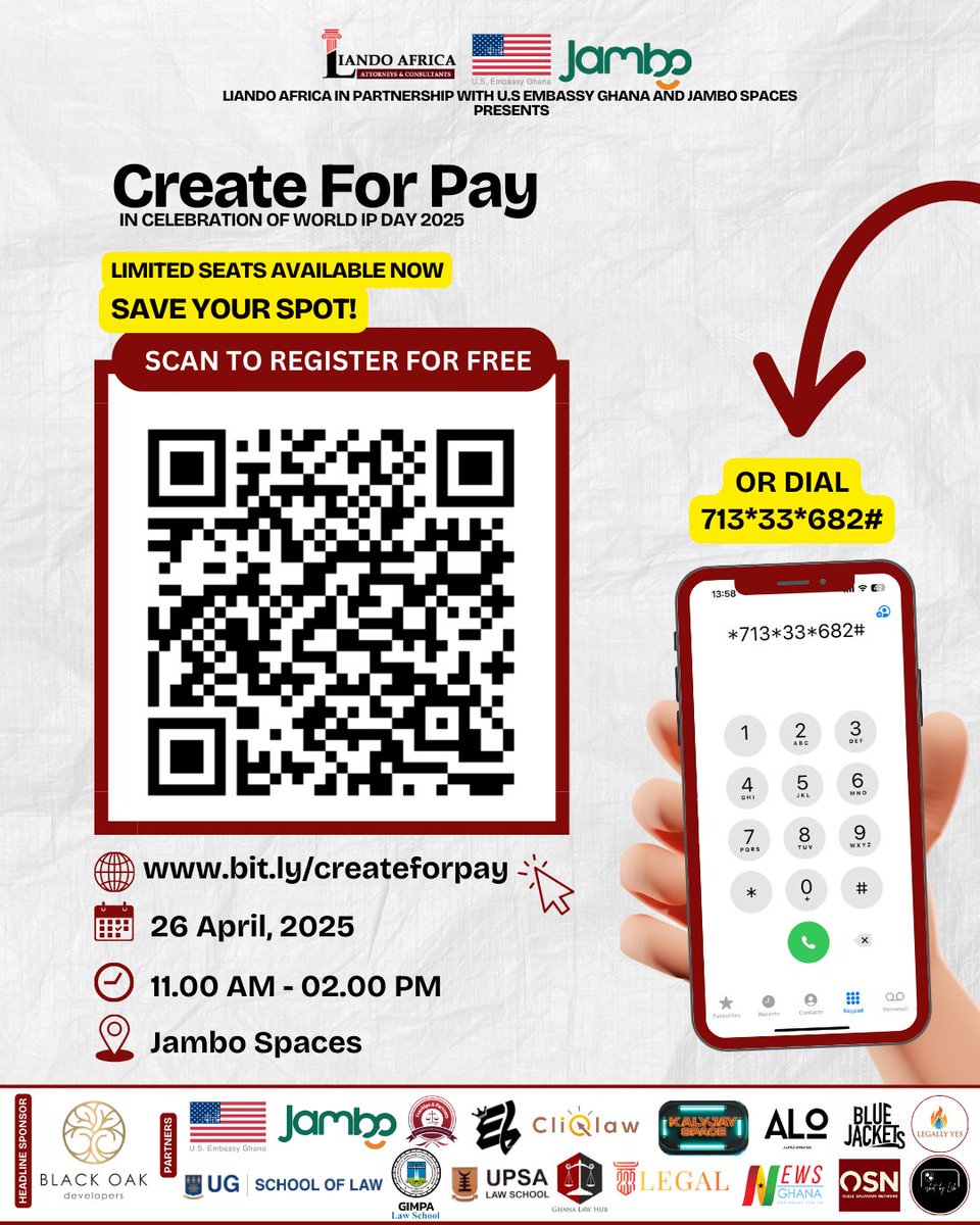 LiandoAfrica's tweet photo. New batch just released! 🎟️ RSVP now for April 26.
#CreateForPay #LiandoAfrica https://t.co/AneVrX0E5z