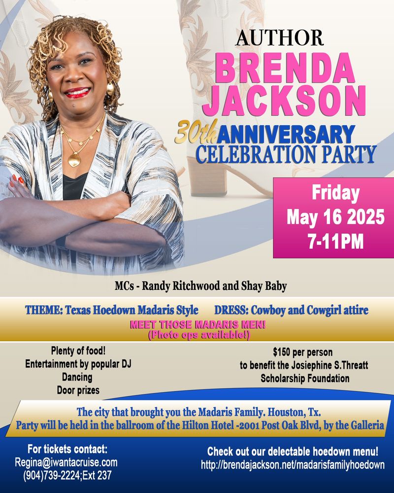 AuthorBJackson's tweet photo. Houston, are you ready?! 🎉 👉 https://t.co/o8matWoOX3

#BrendaJackson #MadarisFamily #BookEvent https://t.co/13bjbEdco0