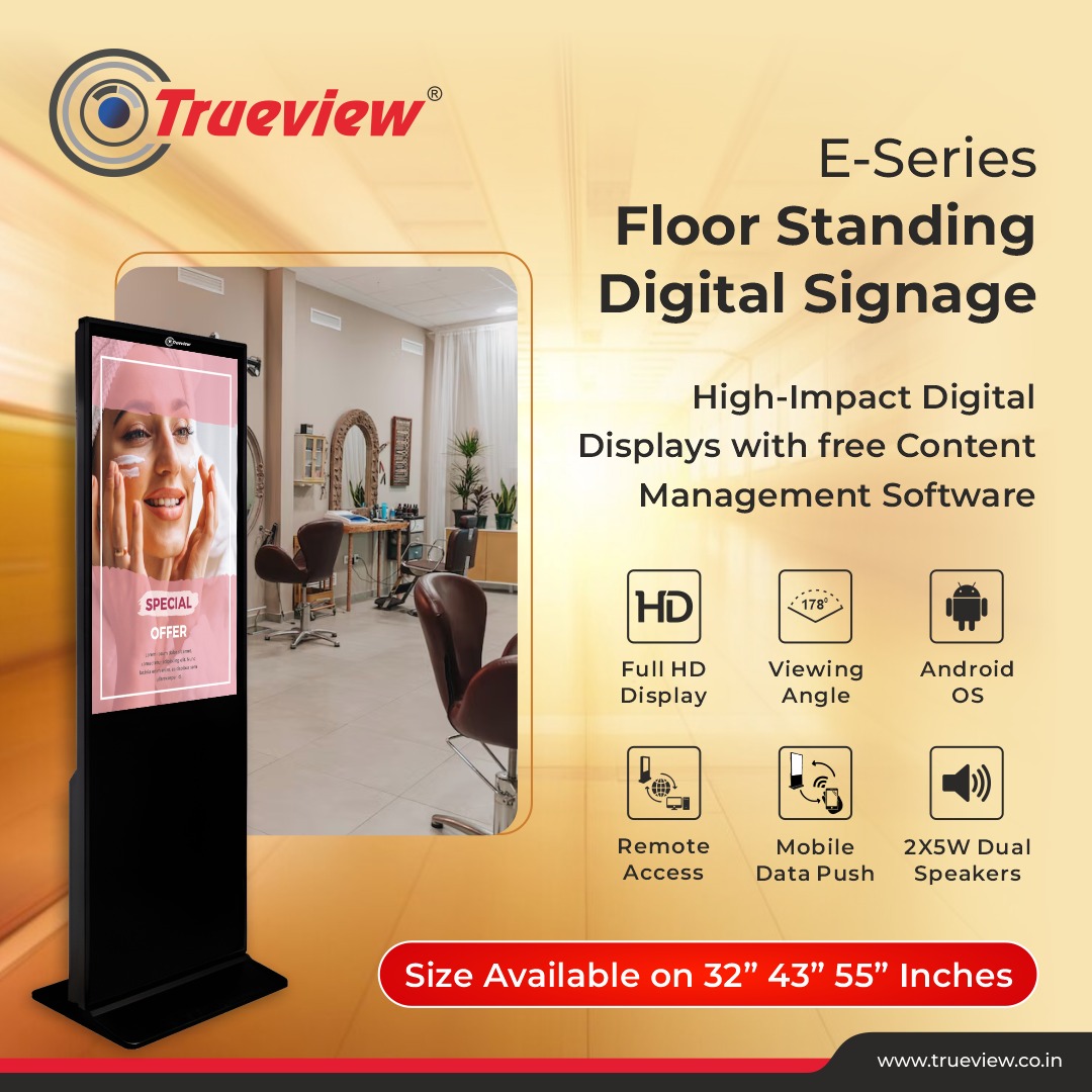 Make your message impossible to miss!✨

Our E-Series Floor Standing Digital Signage delivers crisp visuals, clear sound, and remote access—perfect for salons, shops, and showrooms.
Available in 32", 43", and 55" Inches.⭐

#DigitalSignage #DisplayBoard #SalonDisplay #MadeInIndia