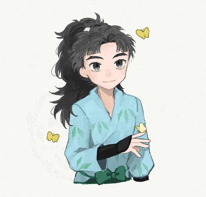 #nin_draw 竹谷とちょうちょ 