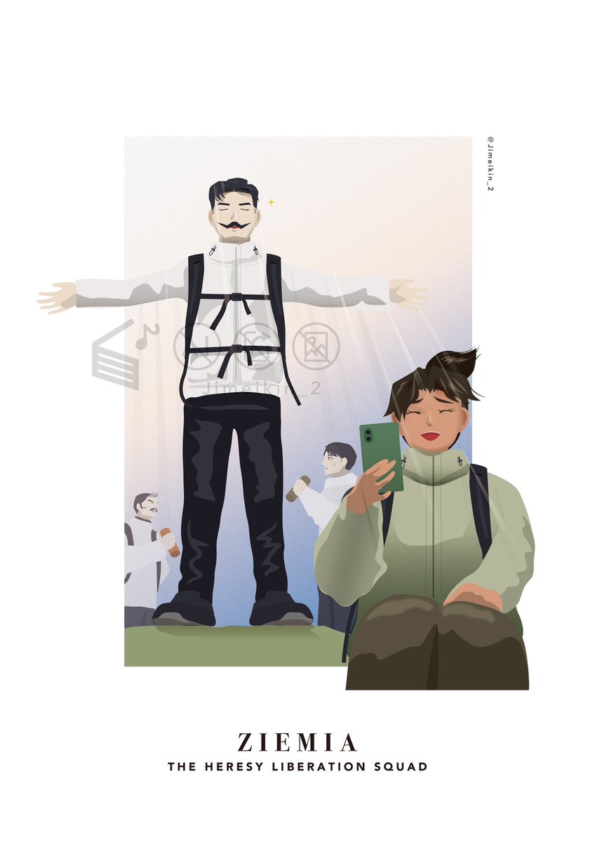 jimaikin_2's tweet photo. チ。再放送もちろん見てる民の自鳴琴2です

それはそれとして（？）
描きたかった第3章の異端解放戦線の現パロ。

みんなで仲良く登山して
しっかり朝日浴びてくれ！

（こんな平和なワンシーンが見たいんや…😭）

#チ球の運動について　#チ https://t.co/U6VfV25lRQ