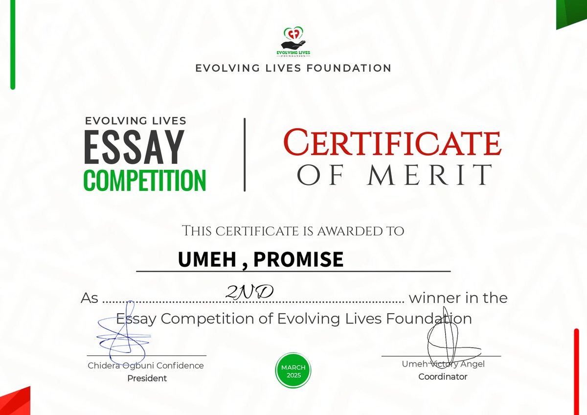 ELFOUNDATION1NG's tweet photo. We're proud to support talented individuals who share our vision for a brighter future. Congratulations to our winners – we look forward to seeing the impact you'll make!
#Evovlinglivesfoundatin #Essaycompetition 
#winners https://t.co/vTYbm8lgUh