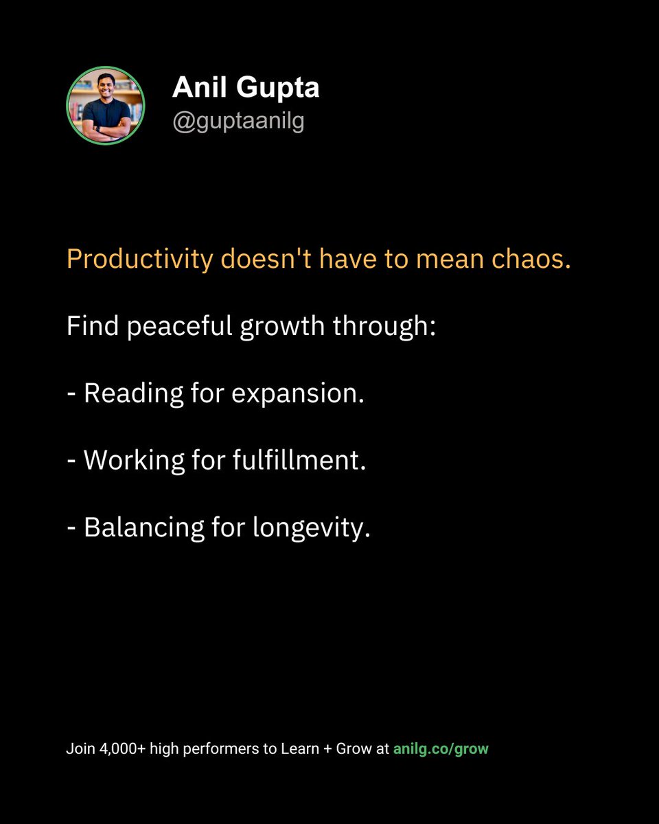 Productivity doesn't have to mean chaos.

Find peaceful growth through:
- Reading for expansion.
- Working for fulfillment.
- Balancing for longevity.