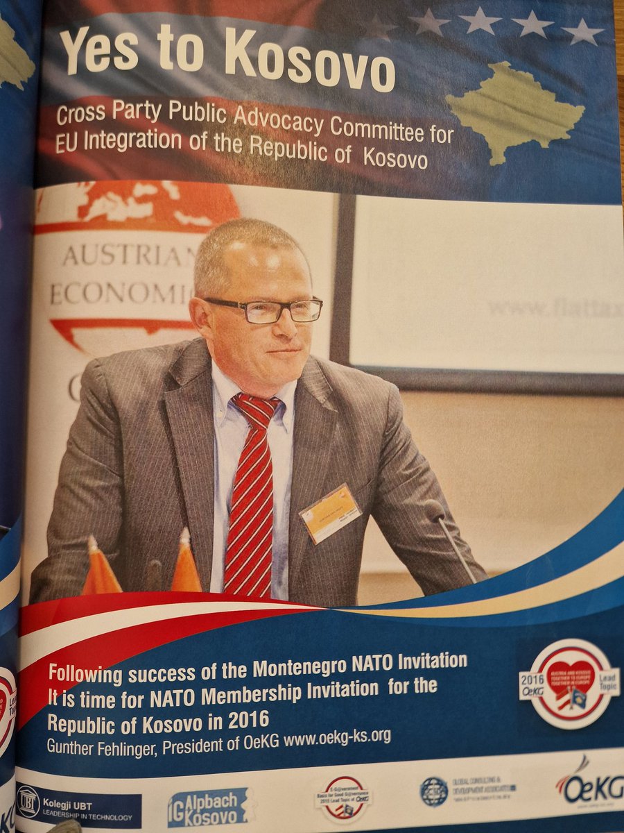 GunterFehlinger's tweet photo. Me @GunterFehlinger fighting for Kosovo in @NATO from 2016 in #YestoKosovo campaign https://t.co/oDDFk7103K