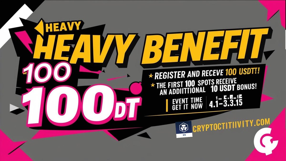 BinanceLi's tweet photo. 🔥 【 Heavy Benefit 】 Register and receive 100 USDT!
🎉 The first 100 spots come with an additional 10 USDT bonus!
⏰ Event time: 4.13-5.15
👉 Get it now: https://t.co/yu7ihDgf2e https://t.co/EQF8XRvxMu