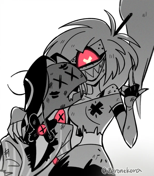 'Check out what I scored today! Pretty cute, eh?' #HazbinHotel #CherriSnake #SirPentious #CherriBomb