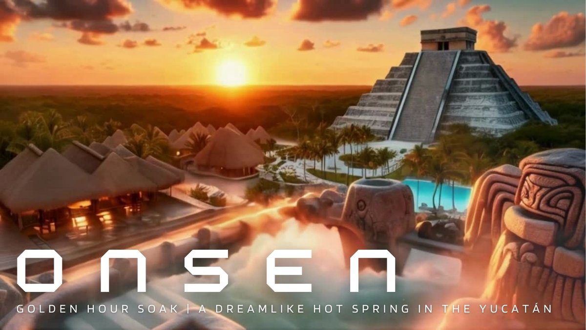 ♨️🎶🎧

---------
Live Now!
---------
Golden Hour Soak | A Dreamlike Hot Spring in the Yucatán 🌞
youtube.com/live/5zuDBziQq…

Thanks for watching! 😊 Please relax and enjoy the sunset over Chichen Itza 🌅✨

#RelaxingMusic #sleep
<a href="/YouTube/">YouTube</a>