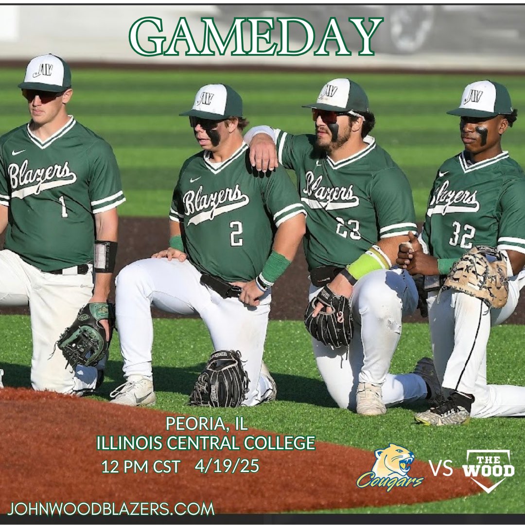 Blazer Game Day! 
The boys are back on the road for a DH at ICC!
🎥 - JohnWoodBaseball on YouTube
Live stats - John Wood CC on GC
#rollwood🪵