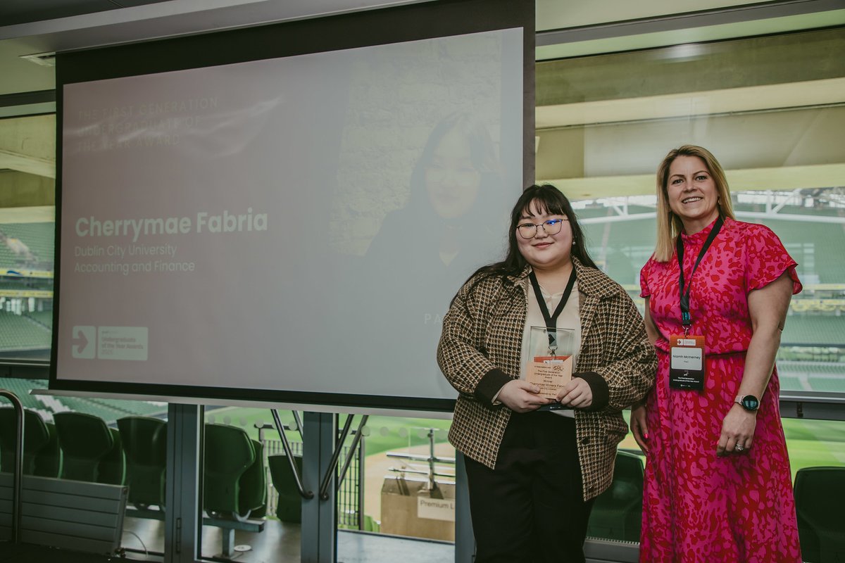 DCU Access (@dcuaccess) on Twitter photo Huge congrats to Cherrymae Fabria, a 2nd-year Accounting & Finance <a href="/DCU/">Dublin City University</a> Access student, who won the <a href="/PwCIreland/">PwC Ireland</a> First Generation UG of the Year at the <a href="/gradireland/">gradireland</a> Awards! 🏆
A true testament to resilience & determination. 👏
#DCUAccess #UGOTY2025 #GradIreland Huge congrats to Cherrymae Fabria, a 2nd-year Accounting & Finance <a href="/DCU/">Dublin City University</a> Access student, who won the <a href="/PwCIreland/">PwC Ireland</a> First Generation UG of the Year at the <a href="/gradireland/">gradireland</a> Awards! 🏆
A true testament to resilience & determination. 👏
#DCUAccess #UGOTY2025 #GradIreland