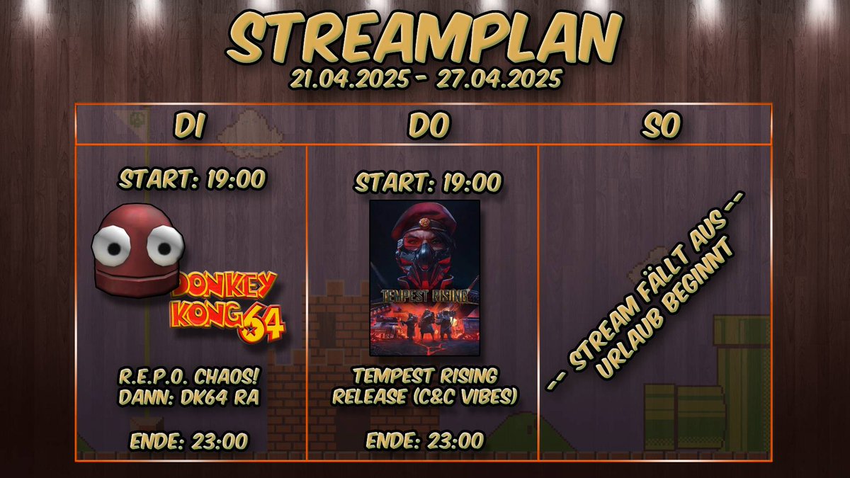 FrittenfettTV's tweet photo. Ab nächste Woche geht unser nächstes Projekt los: Tempest Rising. Aber wir werden uns auch in den Urlaub begeben, nächster offizielle Stream dann am 11. Mai. Spontane Streams möglich.
#twitch #twitchde https://t.co/9fZZG1CCJ1
