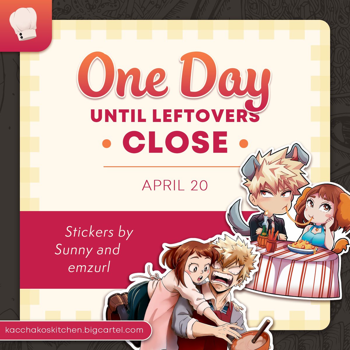 KacchakoKitchen's tweet photo. 🍥 LEFTOVERS CLOSE IN 1 DAY 🍡

Leftovers for Kacchako’s Kitchen close in 1 DAY on April 20th! 

This is your last chance before the kitchen closes for good, don’t miss out~

https://t.co/LvJSNjugRM https://t.co/du8xduokvt