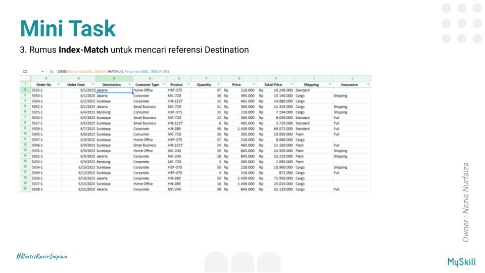 baeziaa's tweet photo. useful they'll be for real-world data tasks. The way VLOOKUP &amp; HLOOKUP help retrieve info based on specific values, and how INDEX-MATCH gives more flexibility!
Still a long way to go, but here is my work after I learnt those function #LearnAtMySkill https://t.co/BGzS813Sic