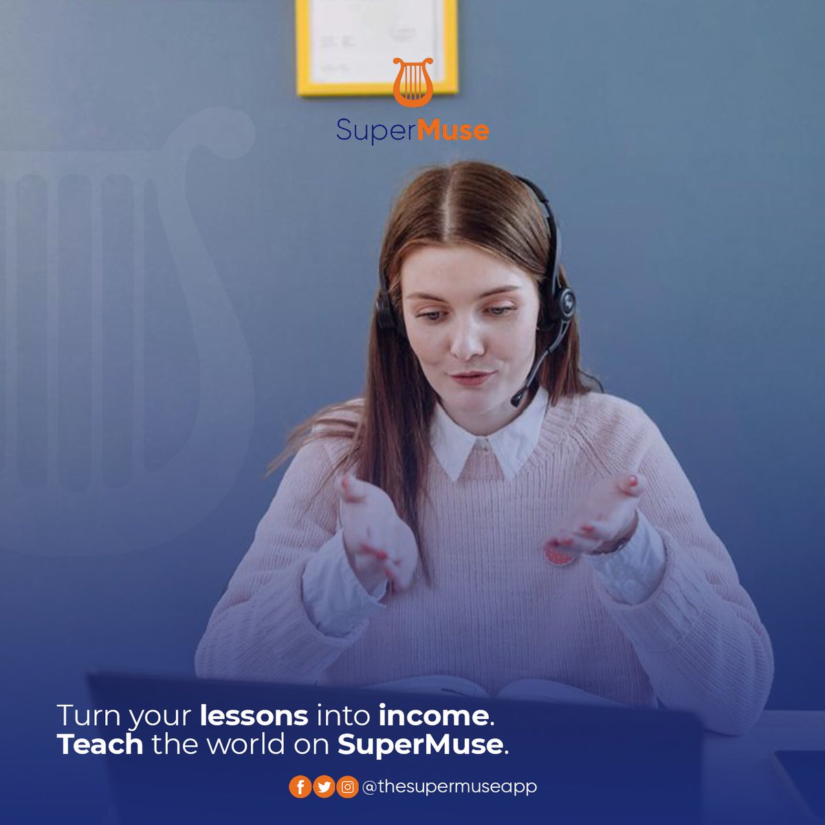 thesupermuseapp's tweet photo. 🎶 Turn your lessons into income.
🎯 Earn up to 90% on course sales, live classes &amp; more at SuperMuse.
🌍 Teach the world, right from your screen.
Start now 👉 https://t.co/NGjbw3GZtC
📧 supermuseapp@gmail.com 
#TeachMusic #SuperMuseInstructors #MusicBusiness #CreativeEconomy https://t.co/cDEEMRcr50