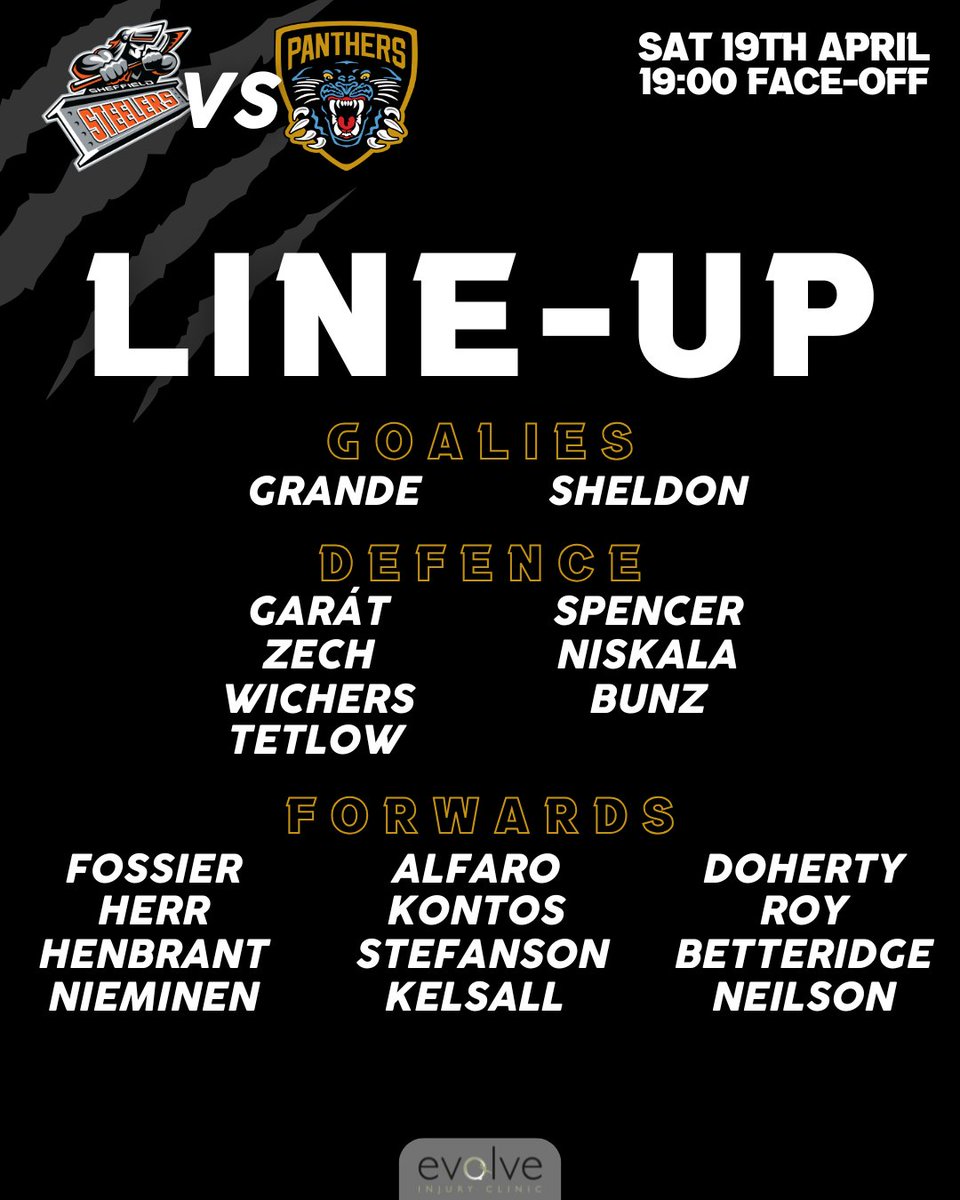 PanthersIHC's tweet photo. Line-up for tonight's semi-final! 😼📄

- one player to be scratched after warmup https://t.co/qilIvDkonw