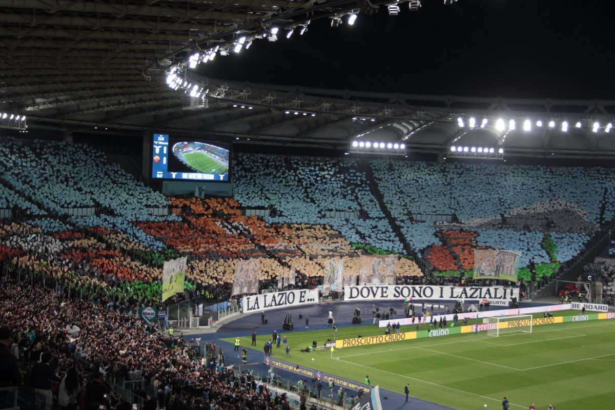 FasziFankurve's tweet photo. Emotionale Choreos und Ausschreitungen beim Römer Derby: Ein Abend zwischen Chaos und Kreativität. Mehr dazu hier im Artikel ➡ https://t.co/wmw9Y0r7f0 📷: privat #asrom #sslazio1900 #ultras #DerbyDellaCapitale https://t.co/6Q6IHv2O7b