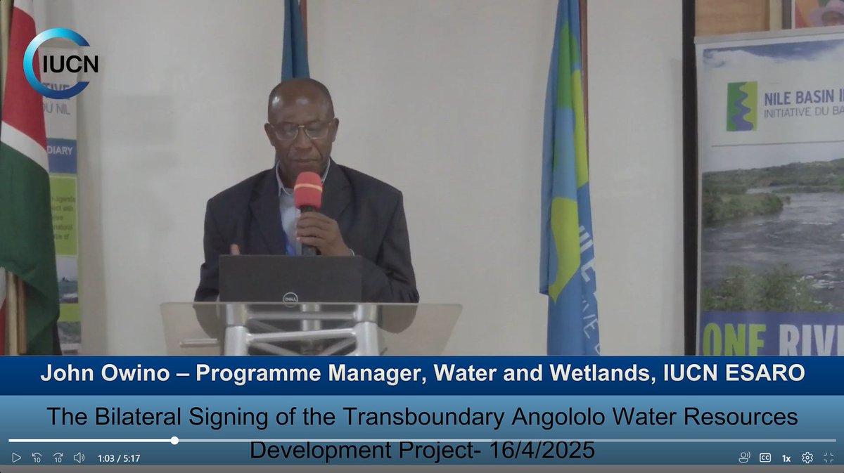 This week's signing of the #Angololo Agreement unlocks shared benefits for Kenya &amp; Uganda!💧

➡️Communities stand to gain:
✅Better water security
✅Sustainable farming &amp; fishing
✅Clean energy &amp; livelihoods

Here's the remarks from IUCN on the occasion ➡️iucnhq-my.sharepoint.com/:v:/g/personal…