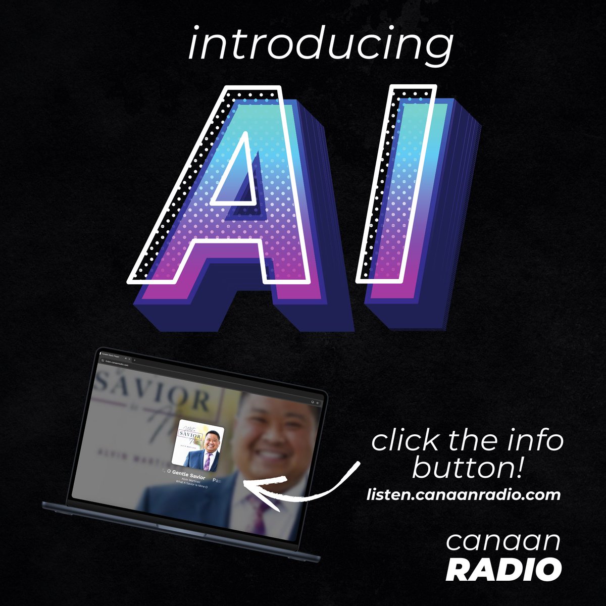 Ever wanted to own the music that plays on Canaan Radio? Well now it’s easier than ever with our new AI tool. Try it out by clicking the info button at listen.canaanradio.com