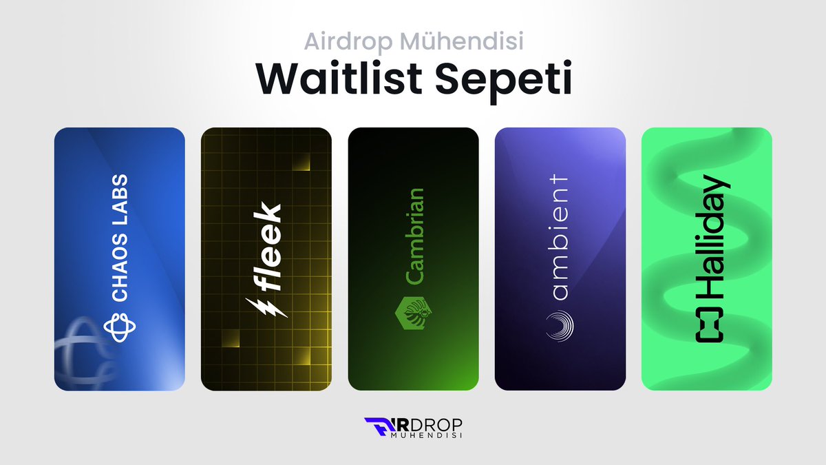 🚨Airdrop Mühendisi Waitlist Sepeti!

💭Dostlar herkese güzel bir hafta sonu dileyerek, dün paylaşmış olduğumuz #Sui ağındaki Zark Labs #Waitlist'inden sonra bir liste yapıp derlemek istedik! Yatırımlarına nazaran sırası ile ummadık taş baş yarar diyerek sizlere paylaşıyoruz.