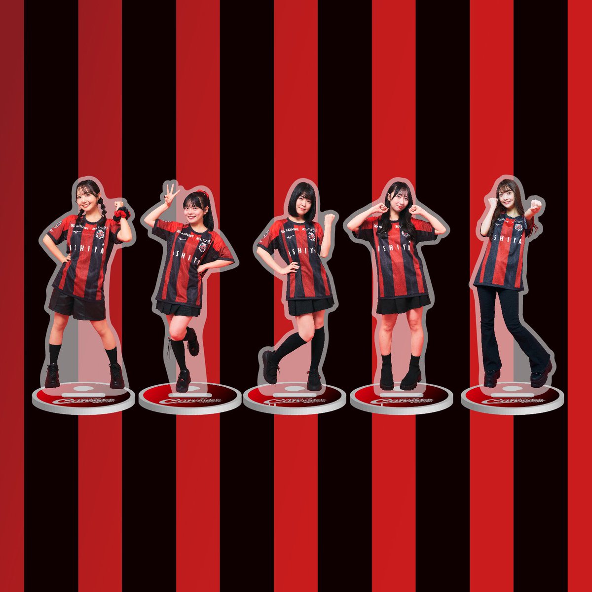 コンサドーレ サイン入りアクスタ 北海道コンサドーレ札幌×タイトル未定 コラボグッズ🔴⚫️ アクリル