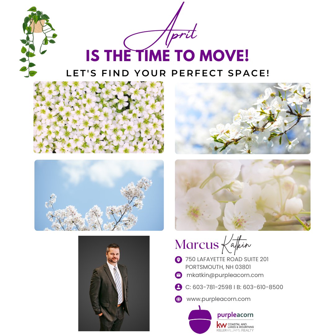 MarcusKatkin's tweet image. 🌸 Ready to make a spring move? Let's find your dream space together!  🏡✨ #RealEstate #SpringMove #DreamHome #MarcusKatkin #PurpleAcorn #KWCoastalRealty