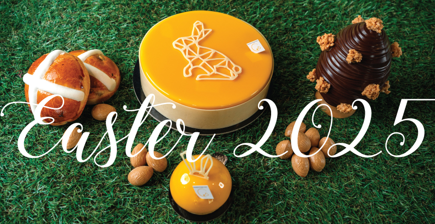 Easter treats are here! 🐰 From Hoppy Chocolate Eggs &amp; Mini Praline Eggs to fluffy Hot Cross Buns &amp; our berry-licious Easter cake—there’s a sweet for everyone! 🍫🍓

 Available in limited quantities until April 20! 💛 #YYCFoodie #EasterDelights #SweetTreatsYYC