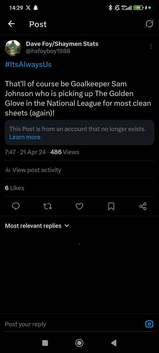 hxfoyboy1988's tweet photo. @bradfcht17 @positiveshaymen The Sam Johnson one was something to do with goalies and Town ofc having a rubbish one. Most of them get deleted once they're quoted with #ItsAlwaysUs https://t.co/LrbW8WwsMO