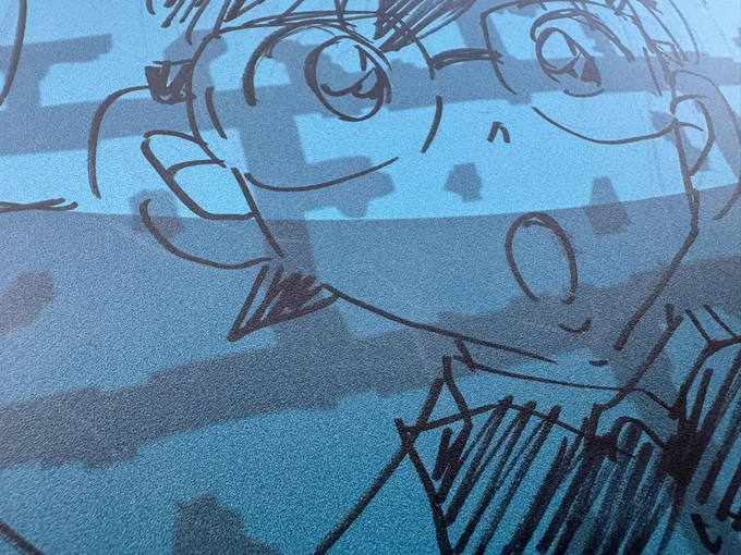下書きの跡が残ってる!