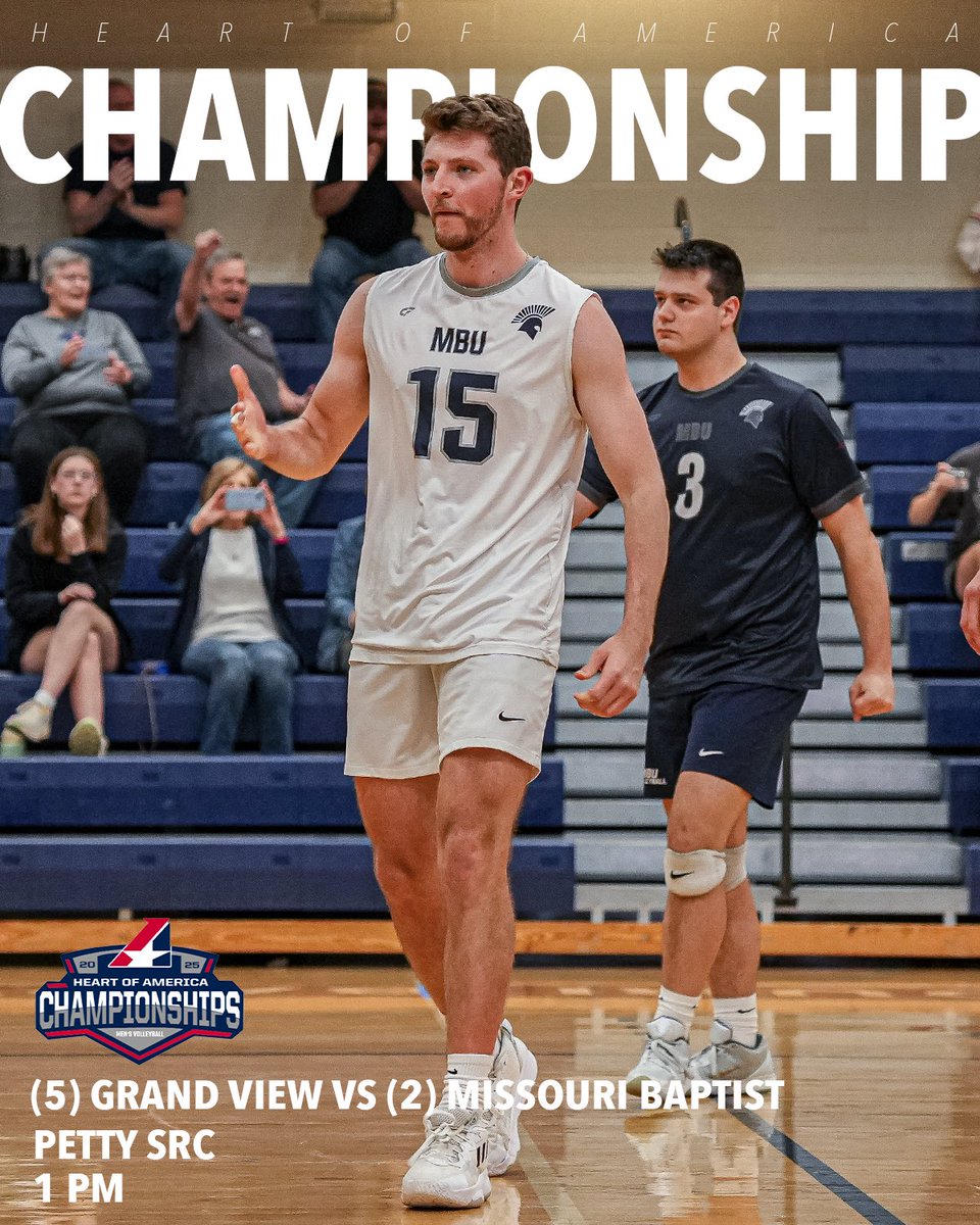 Going for our first @heartsportsnews title in program history today against Grand View! Opening serve is 1 pm! #SpartanUp

📺: heartconferencenetwork.com/missouribaptis…
📈: stats.statbroadcast.com/mobile/?id=589…