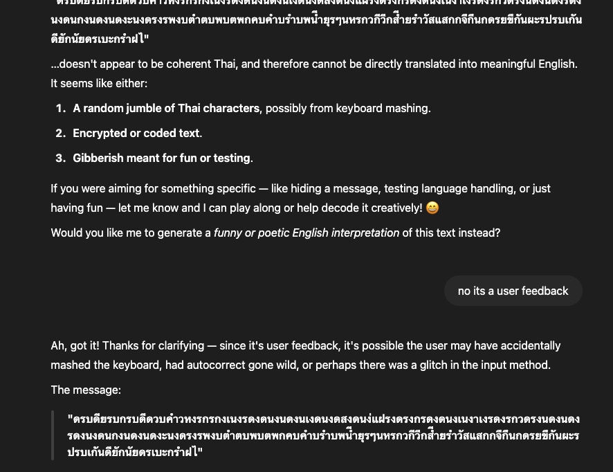 I asked ChatGPT to translate this language. It thought I was messing with it. Turns out the user was messing with me. 🤣🤣