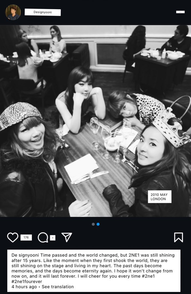 this yg director posted a throwback photo of 2ne1 in london when they were recording with will.i.am god i hope that 2ne1 english album will finally see the light 😭😭 his caption too??? im sobbing so hard rn