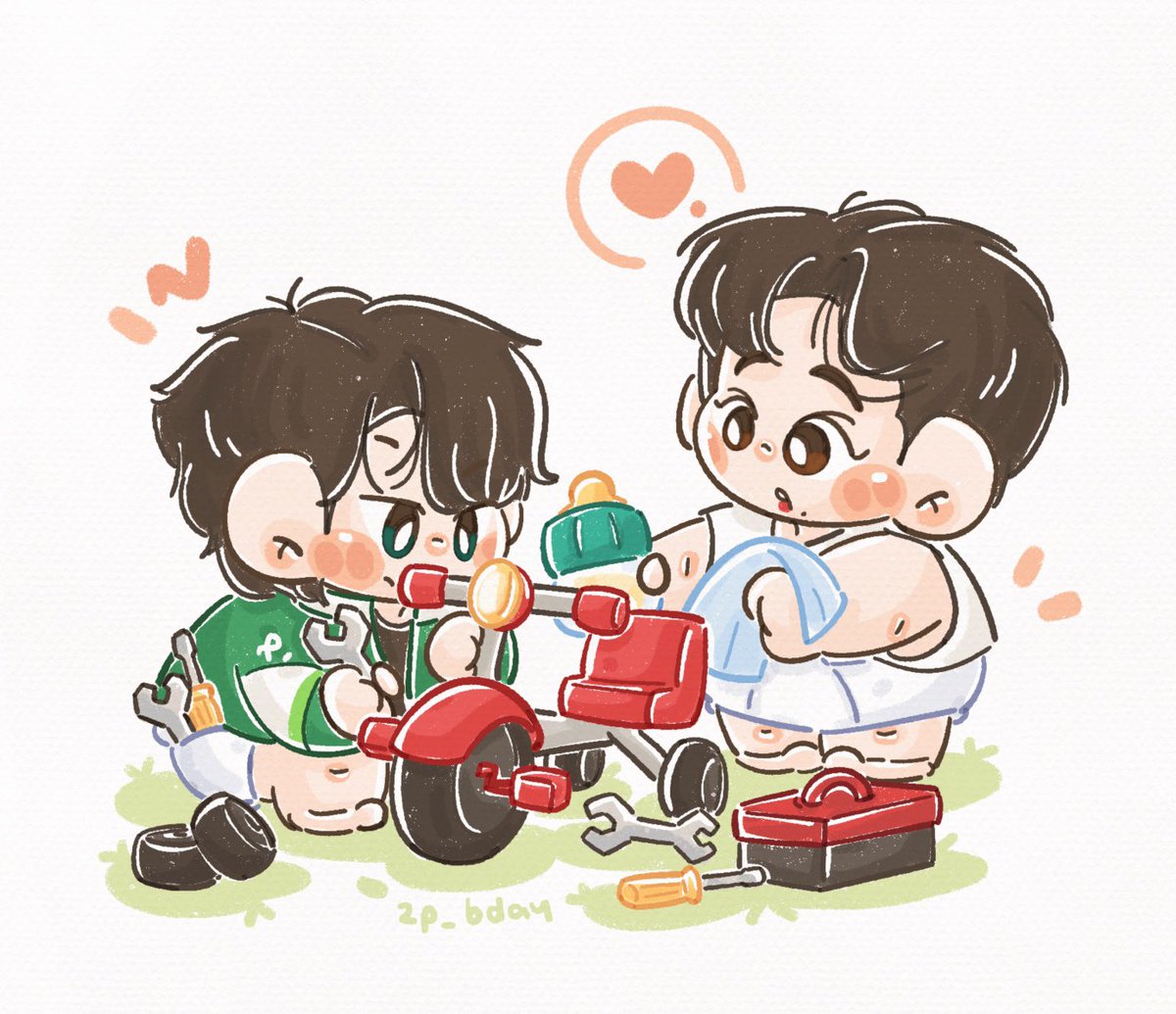 2p_bday's tweet photo. 🐷: จ้านเกอยอก่อนนะคับ ป๋อป๋อซ่อมๆเสดแย้วปัยเท่วกันคับบ !! 🏎️🔧

🐰: ป๋อป๋อพักพัก หม่ำๆนมก่อนน้าา 🍼💗

#จ้านเกอของป๋อนะ #ป๋อจ้าน #bjyx https://t.co/VYjS7tH3fM