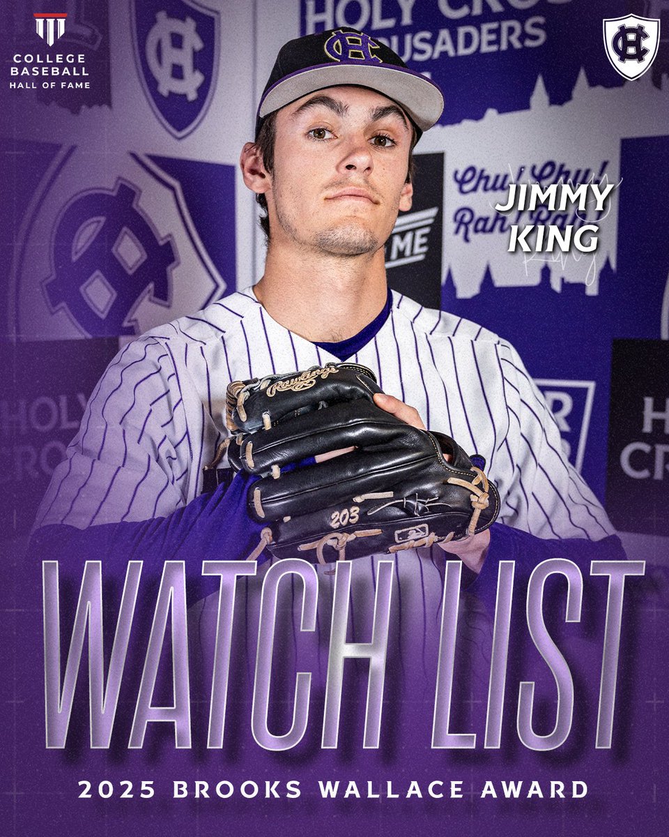 Top 100 Shortstop 👑 

Jimmy King has been named to the 2025 Brooks Wallace Award Watch List!

📰 bit.ly/42DxKJ0

#GoCrossGo